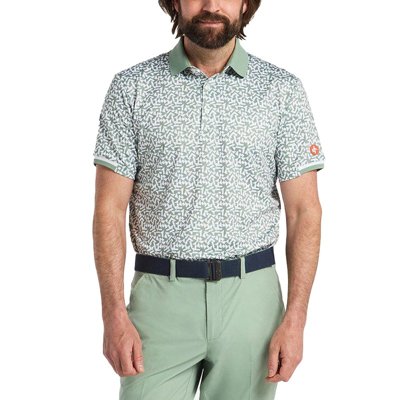Cross Camo Golf Polo Shirt – Milky Jade
