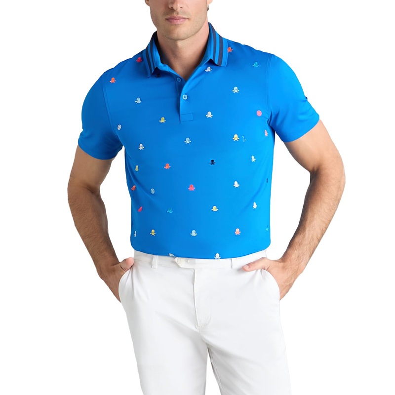 G/Fore Embroidered Tech Jersey Golf Polo Shirt – Lisbon
