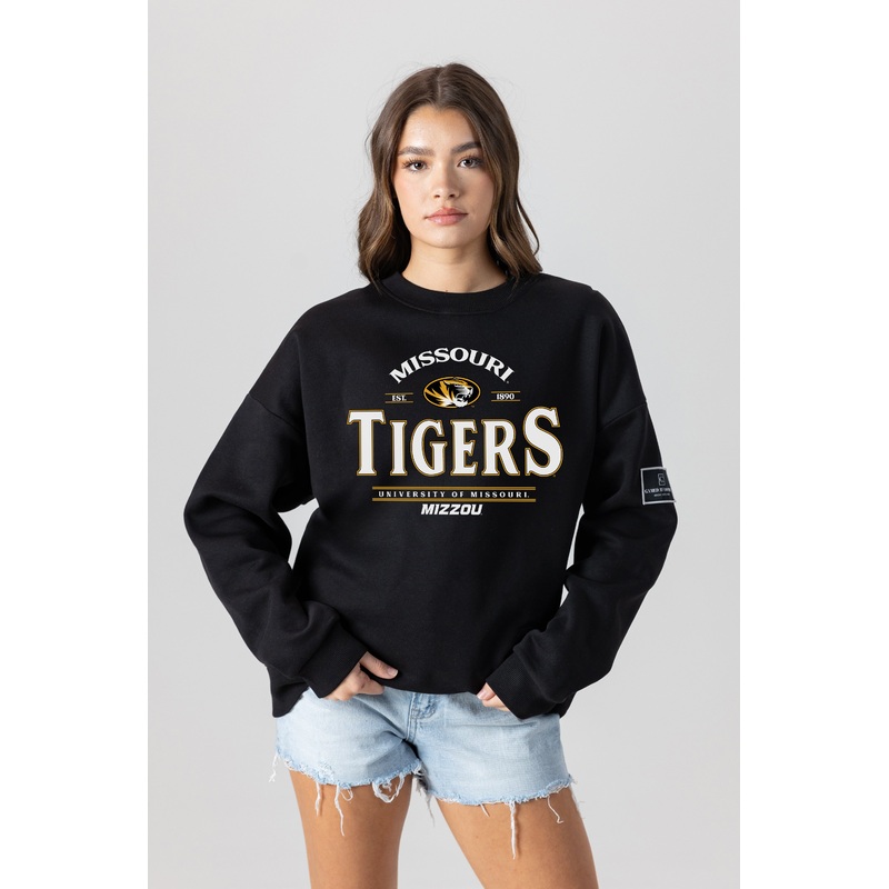 MISSOURI TIGERS Players Only Fleece Drop-Shoulder Crew