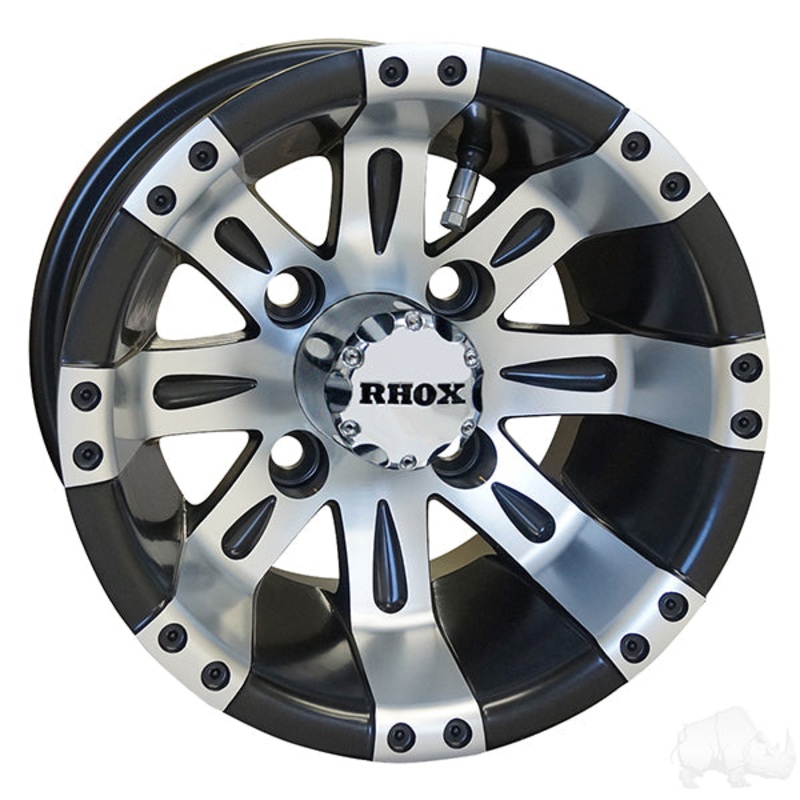 RHOX Vegas, Machined Matte Black w/ Center Cap, 10×7 ET-25