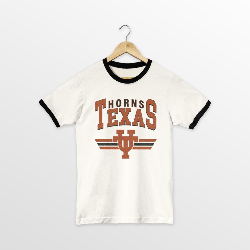 TEXAS LONGHORNS SWIFT STRIKE VINTAGE RINGER TEE