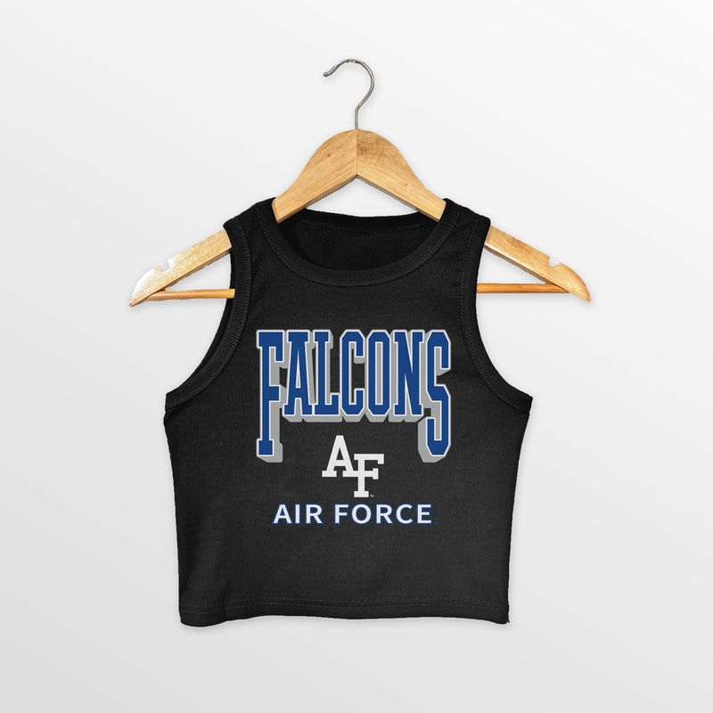 AIR FORCE FALCONS PURE VICTORY ESSENTIAL RIBBED CROP TANK