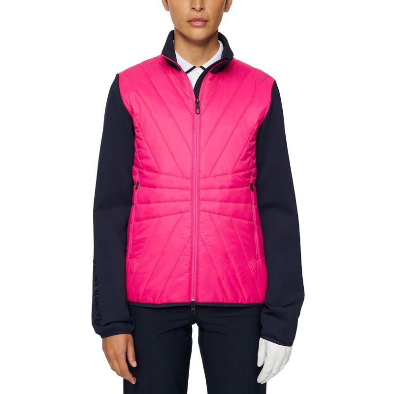 J.Lindeberg Women’s Holma Quilt Hybrid Golf Jacket – Pink Peacock