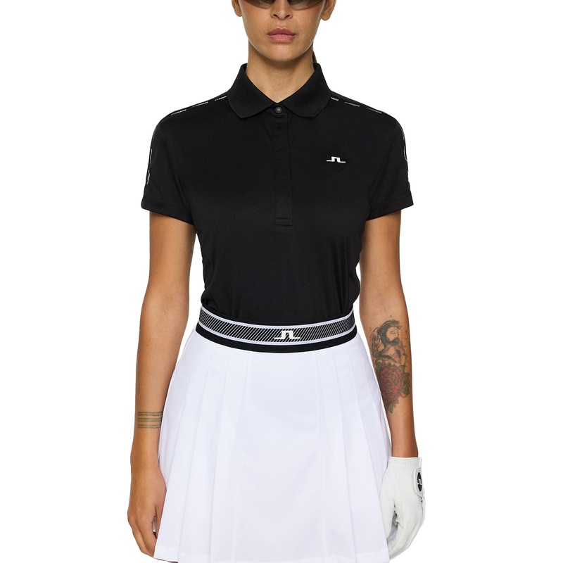 J.Lindeberg Women’s Jessa Golf Polo Shirt – Black