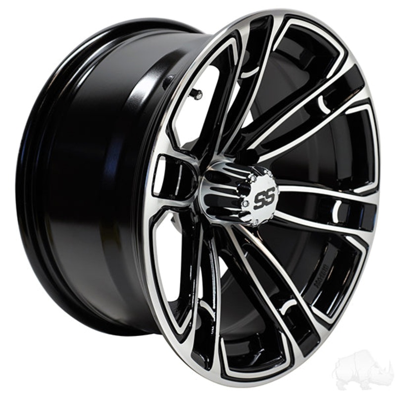 RHOX RX398, Machined Gloss Black, 15×7 ET-25