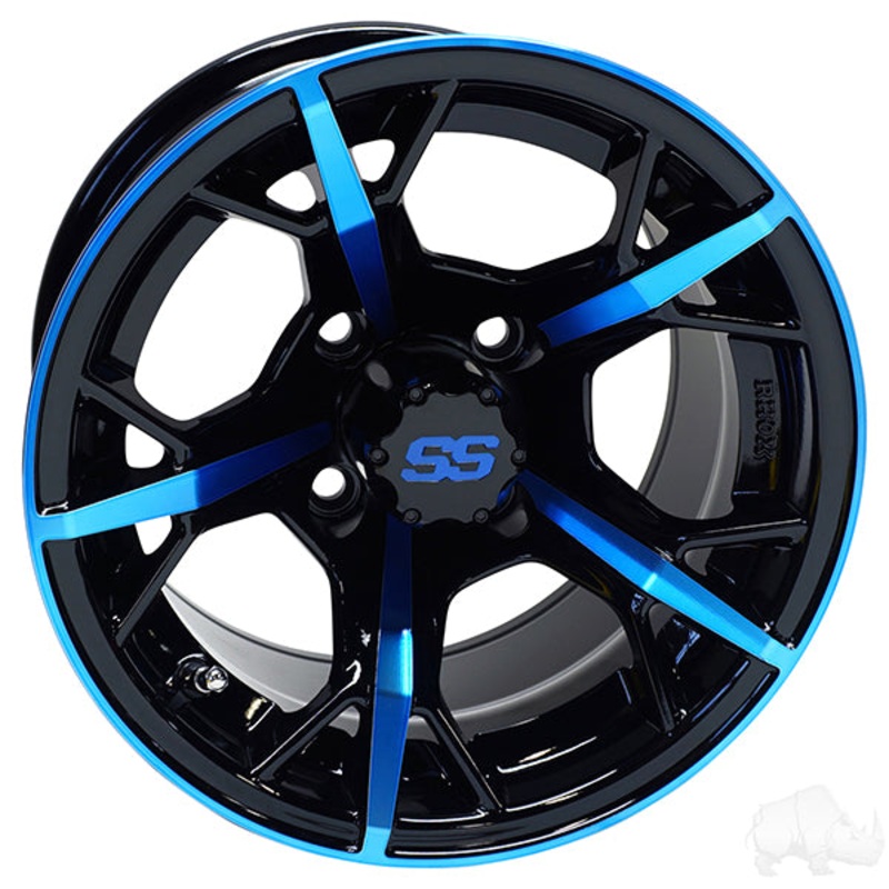 RHOX RX399, Gloss Black with Blue, 12×7 ET-25