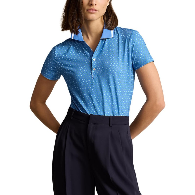 RLX Ralph Lauren Women’s Printed Airflow Golf Polo Shirt – Mini Floral Deco