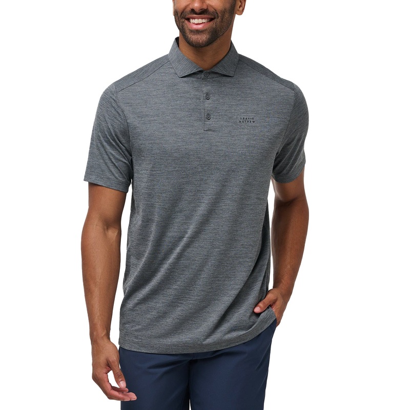 Travis Mathew Heater Pro Golf Shirt – Heather Grey