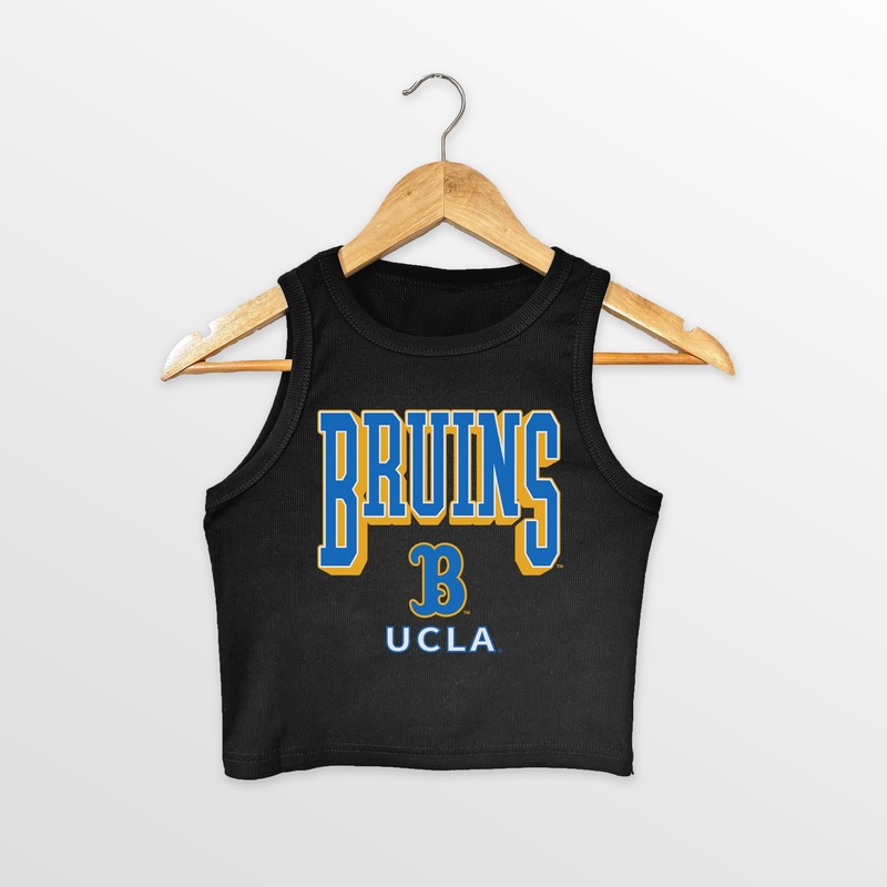 UCLA BRUINS PURE VICTORY ESSENTIAL RIBBED CROP TANK