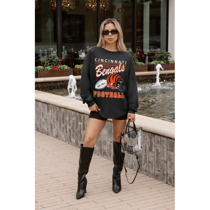 CINCINNATI BENGALS CLASSIC COOL VINTAGE WASH CORDED PULLOVER