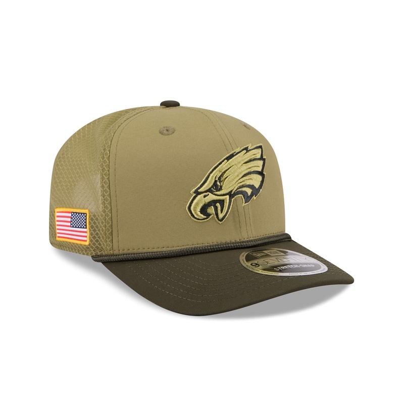 Philadelphia Eagles 2025 Salute to Service 9SEVENTY Trucker Hat