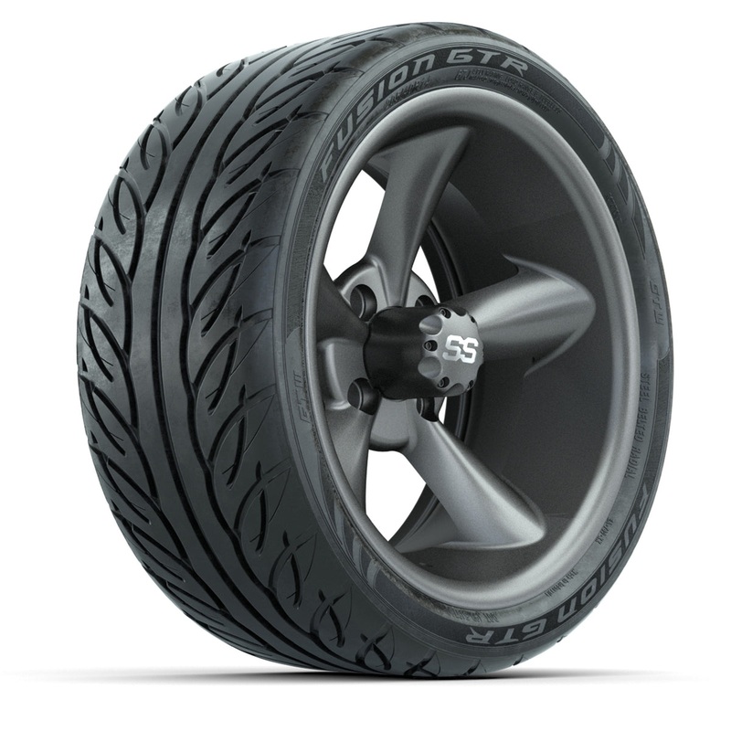 Set of (4) 14 in GTW Godfather Wheels with 205/40-R14 Fusion GTR Street Tires PN# A19-656