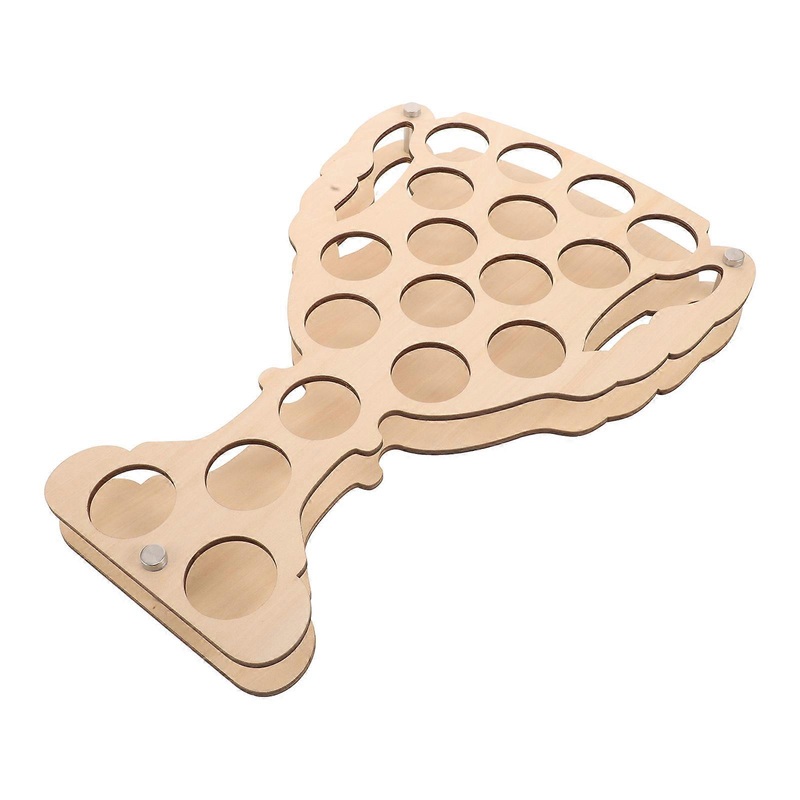 Wooden Golf Ball Display Holder for Ball Storage Crafted from Natural Pine Wood Light Yellow