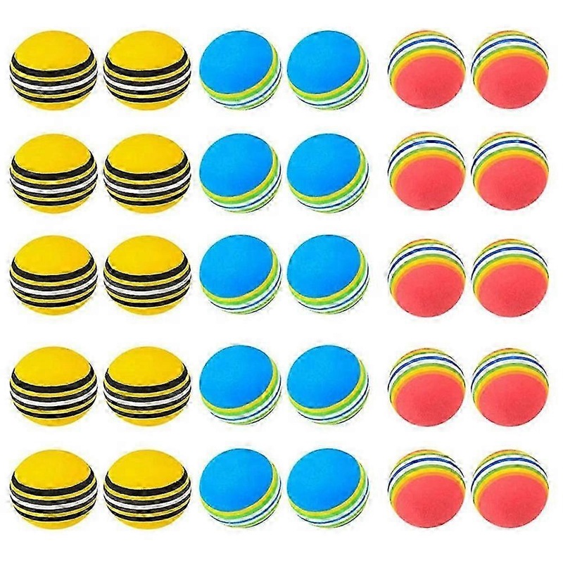 30pcs Golf Balls Eva Golf Training Balls Golf Practice Balls Golf Soft Balls For Indoor Outdoor Golf Practice