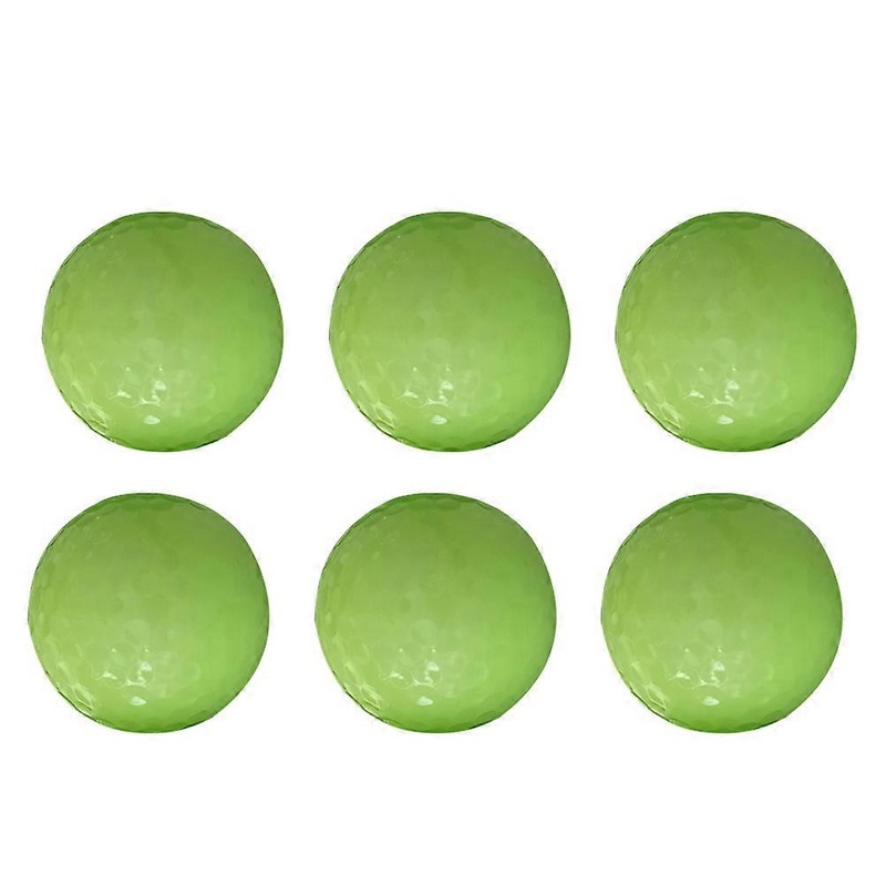 6pcs Glowing Golf Balls, Automatic Light Absorption, Soft Material, Stylish Design for Night Training