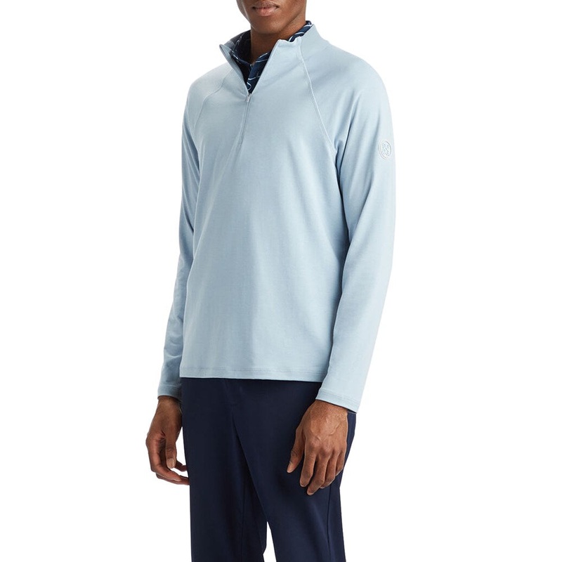 G/Fore Luxe Quarter Zip Golf Mid-Layer – Drizzle