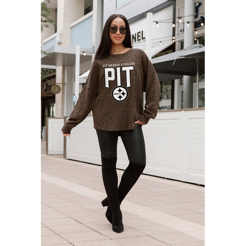 PITTSBURGH STEELERS VITAL STYLE VINTAGE WASH CORDED PULLOVER