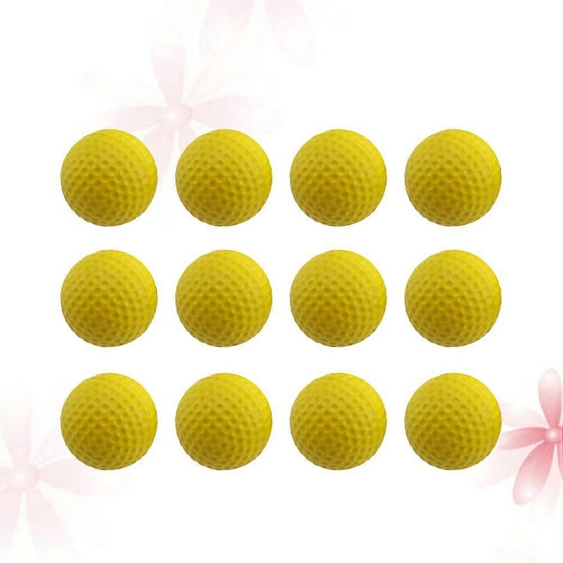 High Elastic Balls Colored Practice Golf Balls Full Shot Practice Round Shape 12Pack