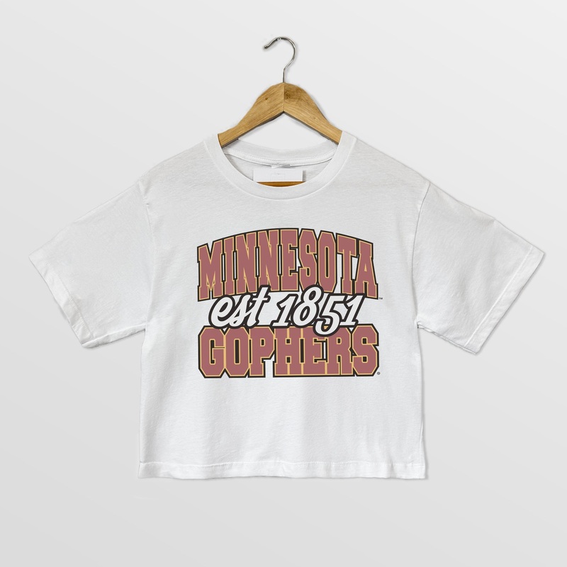 MINNESOTA GOLDEN GOPHERS DEEP ROOTS BOXY FIT WOMEN’S CROPPED TEE