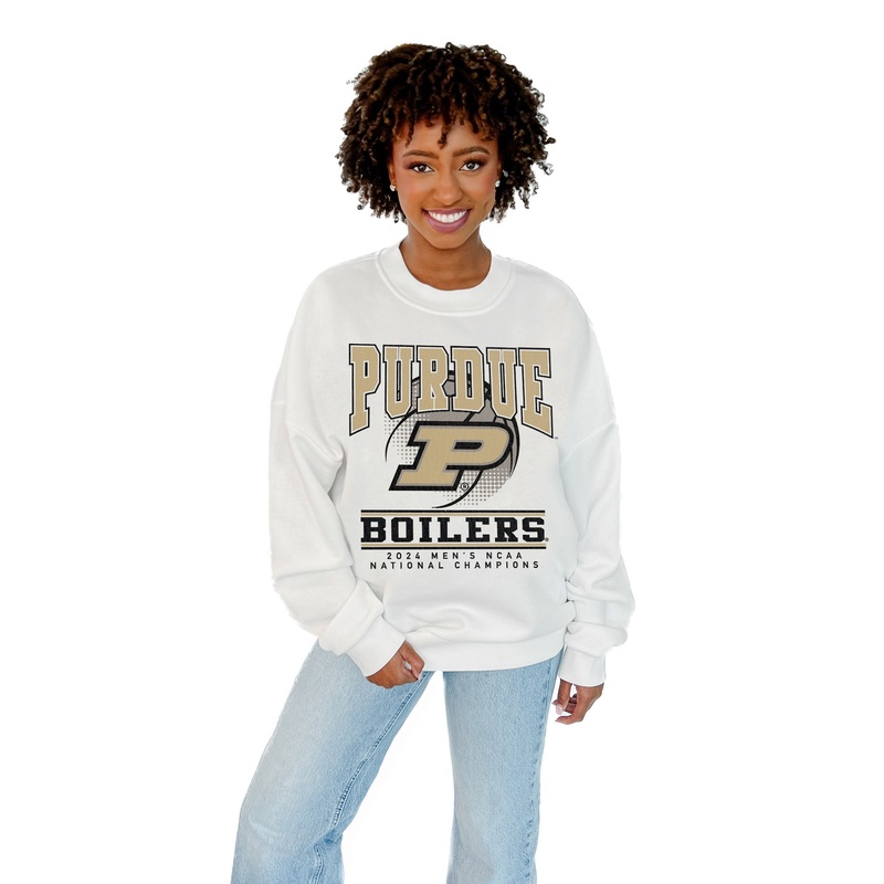 PURDUE BOILERMAKERS Rebound Fleece Crewneck Pullover