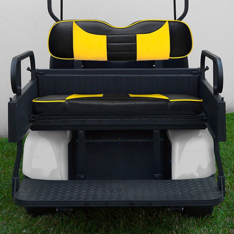 RHOX Rhino Seat Box Kit, Rally Black/Yellow, E-Z-Go TXT 96+ PN# SEAT-911BY-R