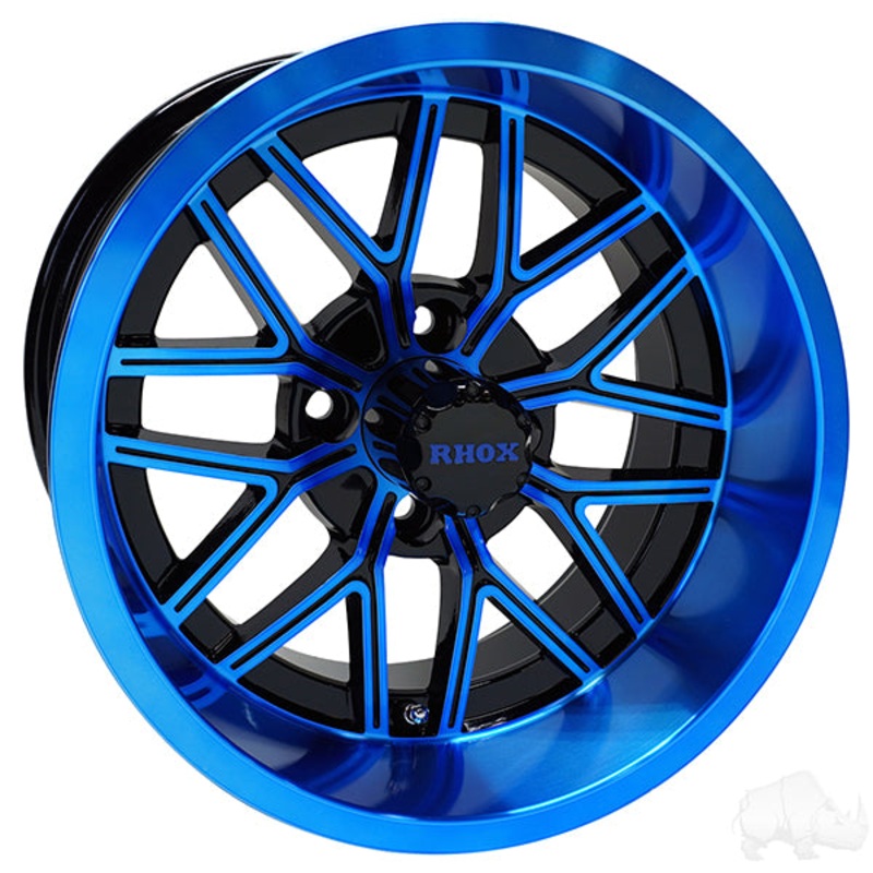 RHOX RX281, Gloss Black with Blue, 14×7 ET-25