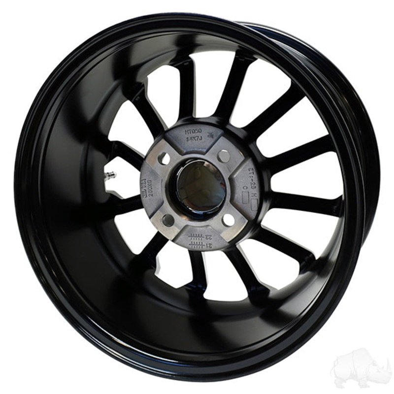 RHOX RX402, Machined Gloss Black, 14×7 ET-25