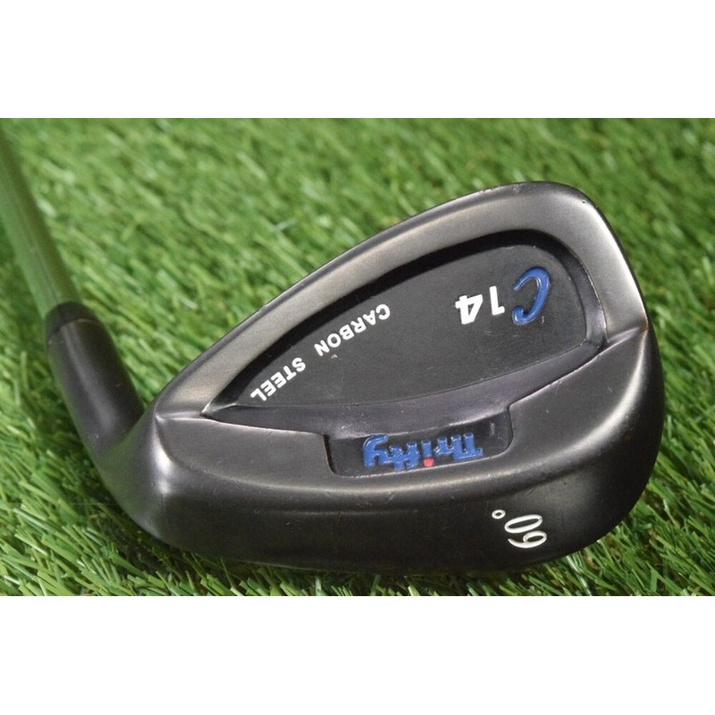 THRIFTY C14 CARBON STEEL 60 LOB WEDGE TRUE TEMPER WEDGE FLEX STEEL SHAFT ~ L@@K!