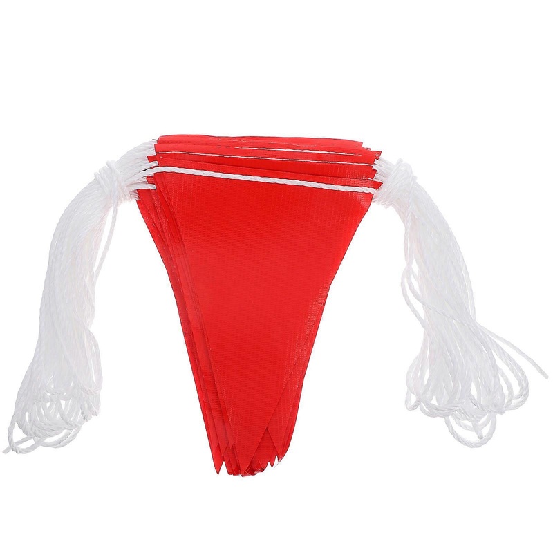 Reflective Pennant Safety Flags Warning Banner for Construction, Traffic Control, Sporting Events, High Visibility Isolation Barrier, Protective Flags