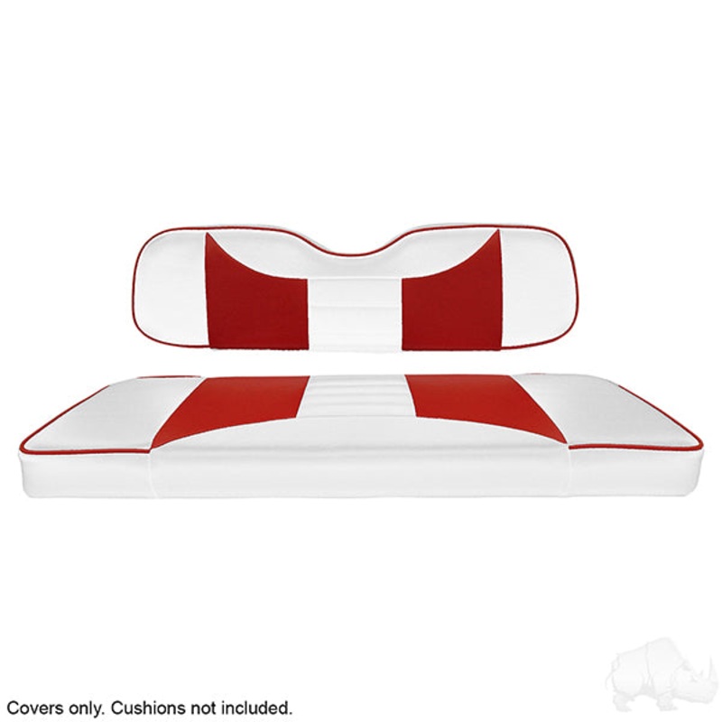 RHOX Rhino Cover Set, Rally White/Red PN# SEAT-001WR-R-CV