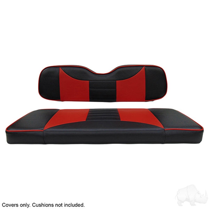 RHOX SS Cover Set, Rally Black/Red, E-Z-Go TXT 96+ PN# SEAT-711BR-R-CV