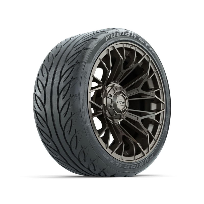 Set of (4) 15 in GTW Stellar Matte Bronze Wheels with 215/40-R15 Fusion GTR Street Tires PN# A19-802