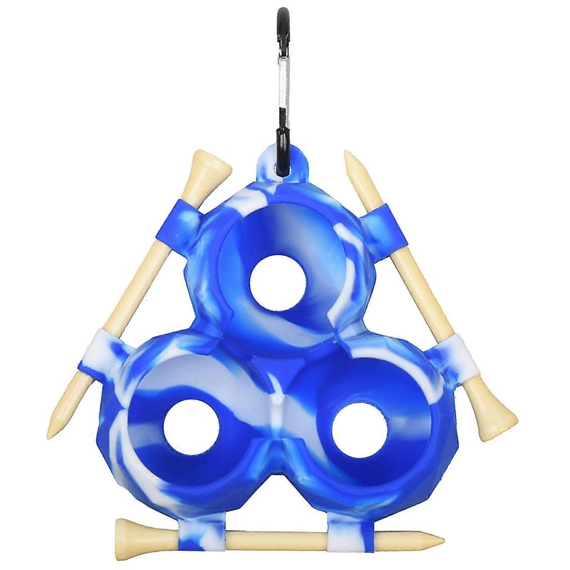 Soft Silicone Golf Balls Holder Portable Golf Balls Protective Cover Golf Balls Carriers for Men Women Easy Attachment  white blue