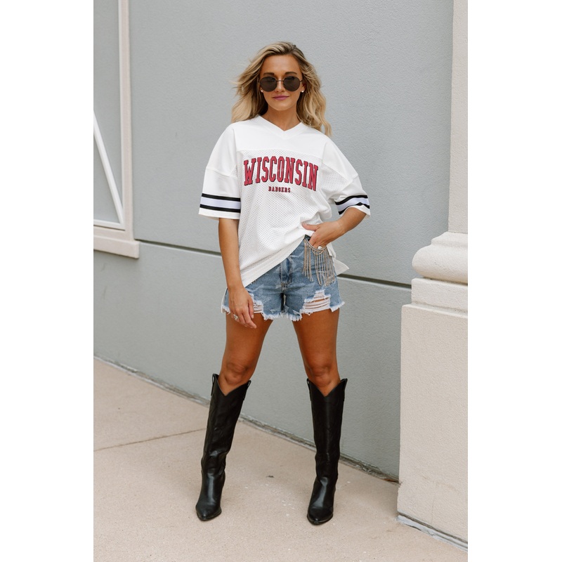 WISCONSIN BADGERS Option Play Oversized Fashion Jersey