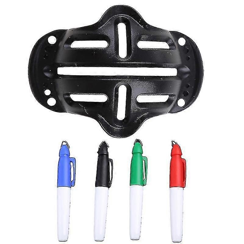 1 Set Golf Ball Triple Track Putter Stencil 3 Line Marker Stencil Golf Ball Line Marking Alignment Tools With 4pcs Marker Pens Golf Putting Positionin