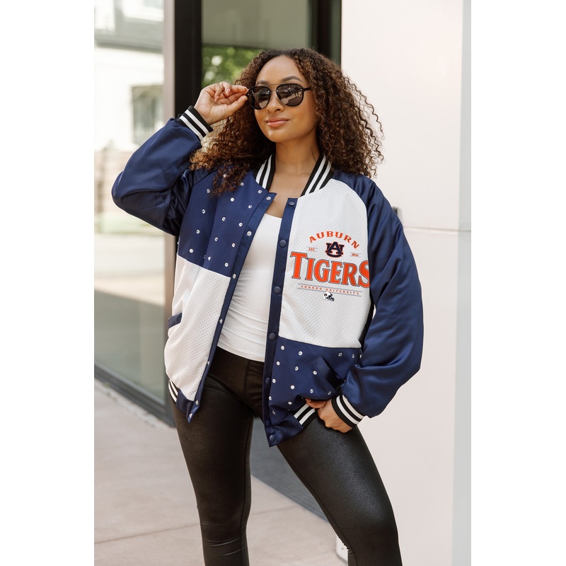 AUBURN TIGERS INNER DRIVE THROWBACK VARSITY BOMBER JACKET