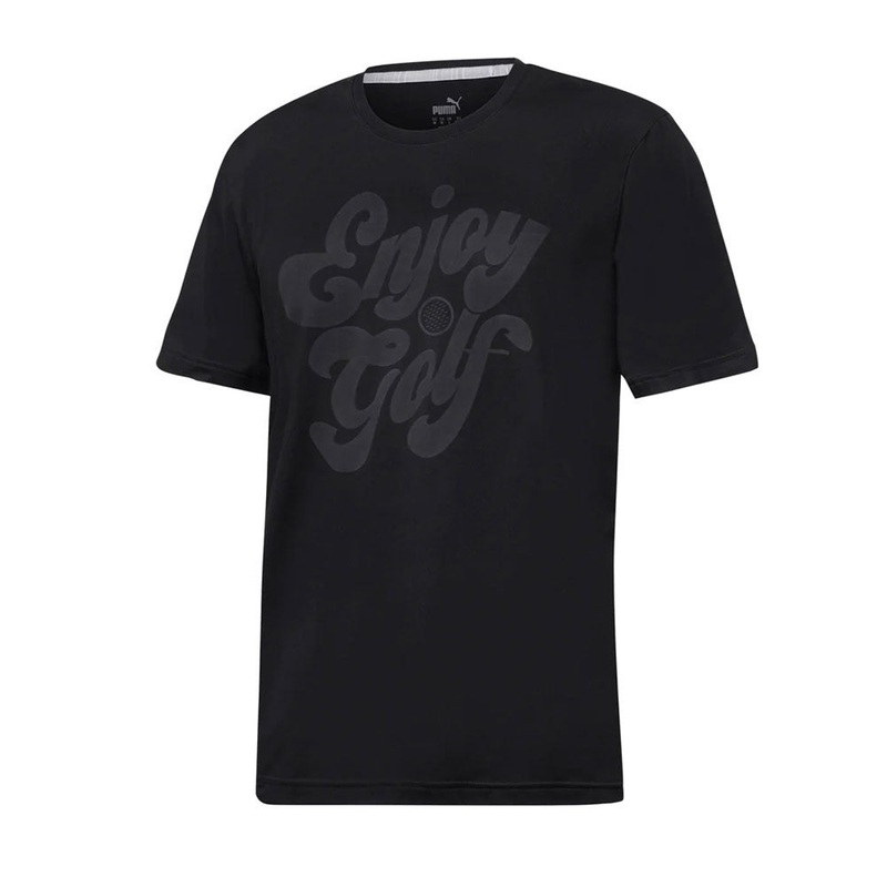 Puma Cloudspun Enjoy Golf Tee|Black|Small|Medium|Large|X-Large|XX-Large|XXX-Large