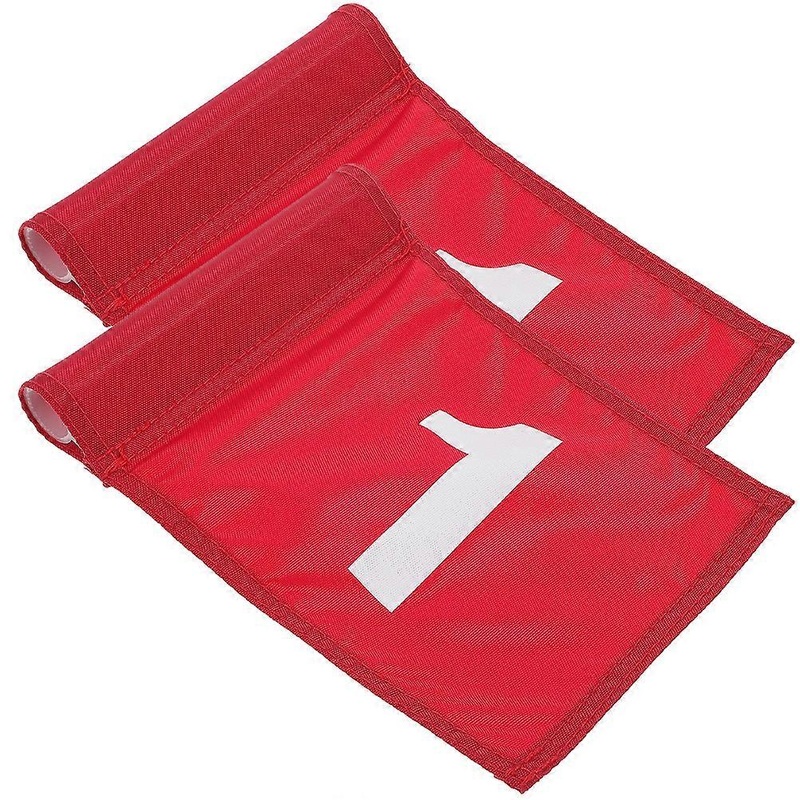 Red Golf Flags Numbered Training Flags for Golf Practice 4Pcs