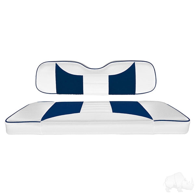 RHOX Rhino Cushion Set, Rally White/Blue PN# SEAT-001WBL-R