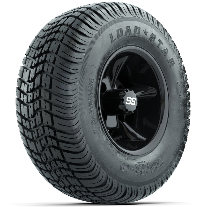 Set of (4) 10 in GTW Godfather Wheels with 205/65-10 Kenda Load Star Tires PN# A19-631
