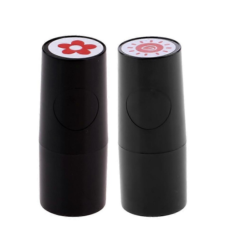 2x 5.3cm Golf Ball Quick-dry Stamp Stamper Marker Impression Seal Sun,Flower
