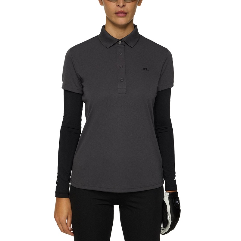 J.Lindeberg Women’s Cassie Golf Polo Shirt – Asphalt