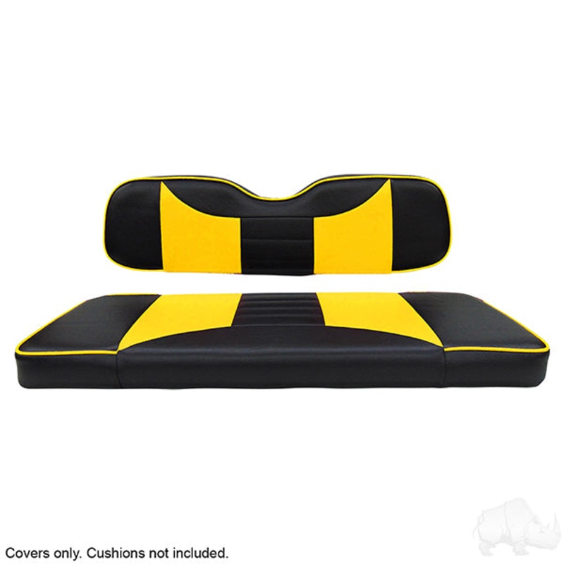 RHOX SS Cover Set, Rally Black/Yellow, Fits All Models Except TXT PN# SEAT-701BY-R-CV