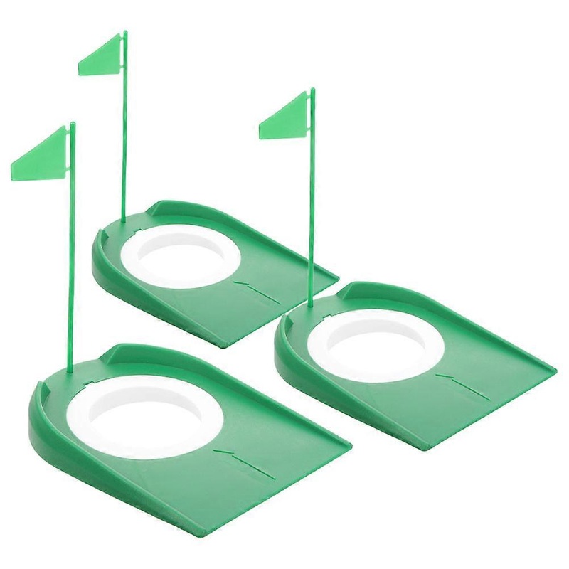 The **3pcs Golf Putting Hole Cup Ring With Flag Practice Aid** is a useful training tool designed for golf enthusiasts who want to improve their
