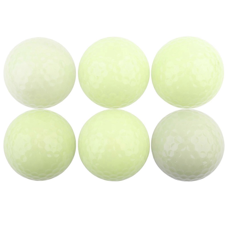 6pcs Night Golf Balls Luminous Fluorescent Golf Balls Long Lasting Bright Glow In Dark