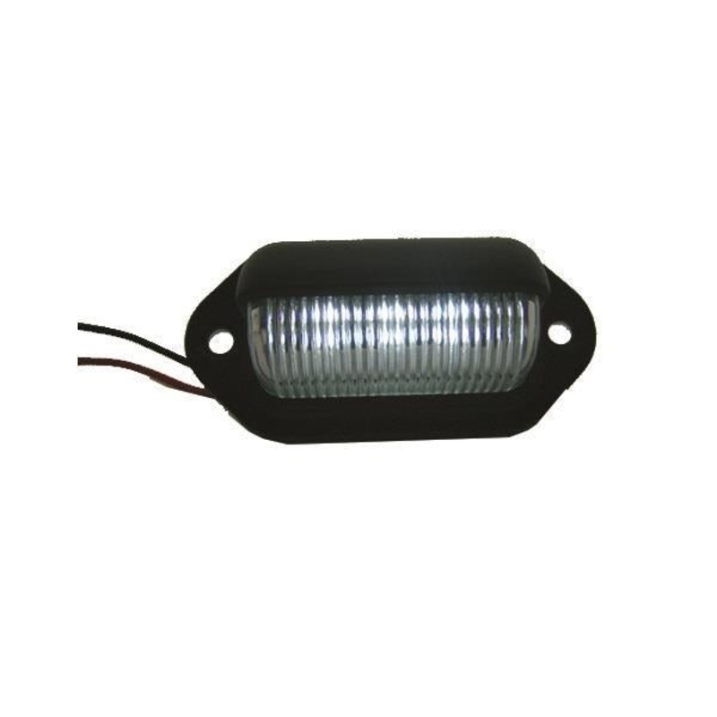 License Plate Light: Black W/ White LED Diodes (Universal Fit) PN# 31762