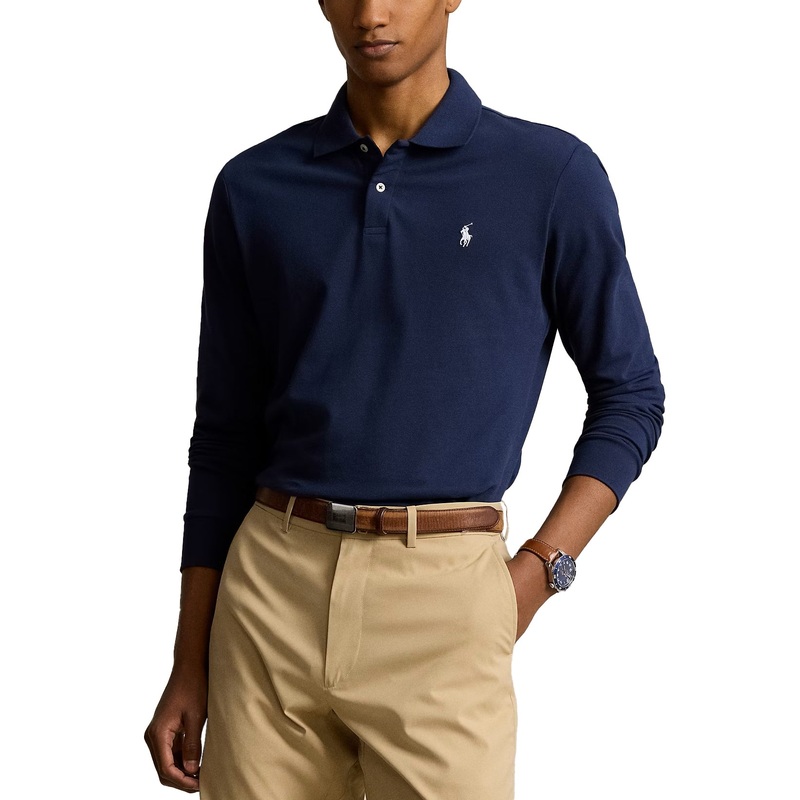Polo Performance Ralph Lauren Performance Long Sleeve Polo Shirt – French Navy