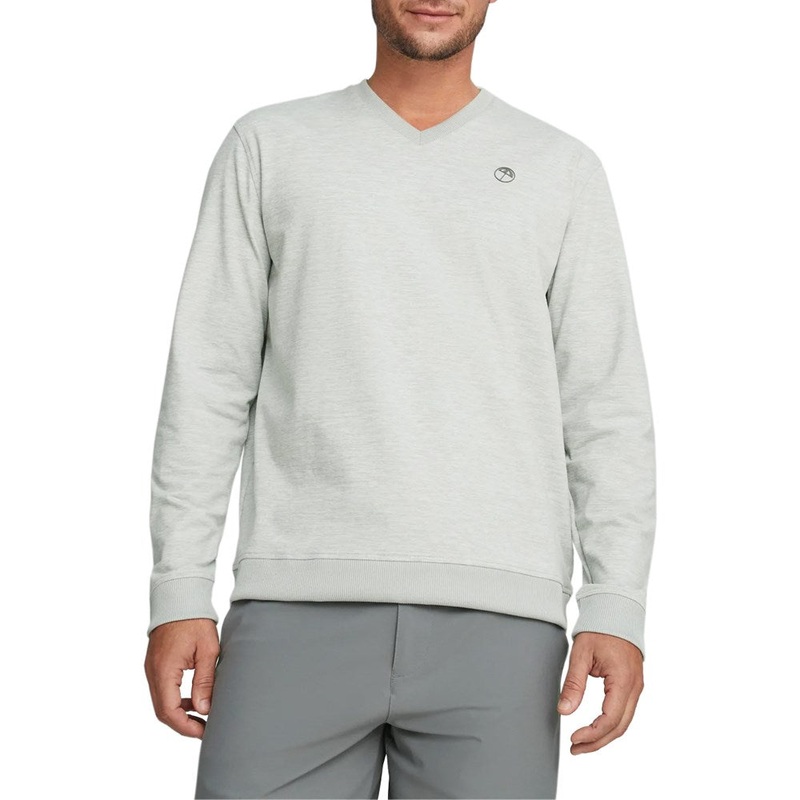 Puma AP Cloudspun V-Neck Golf Sweater – High Rise Heather