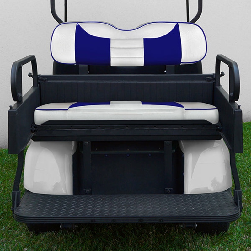 RHOX Rhino Seat Box Kit, Rally White/Blue, E-Z-Go TXT 96+ PN# SEAT-911WBL-R