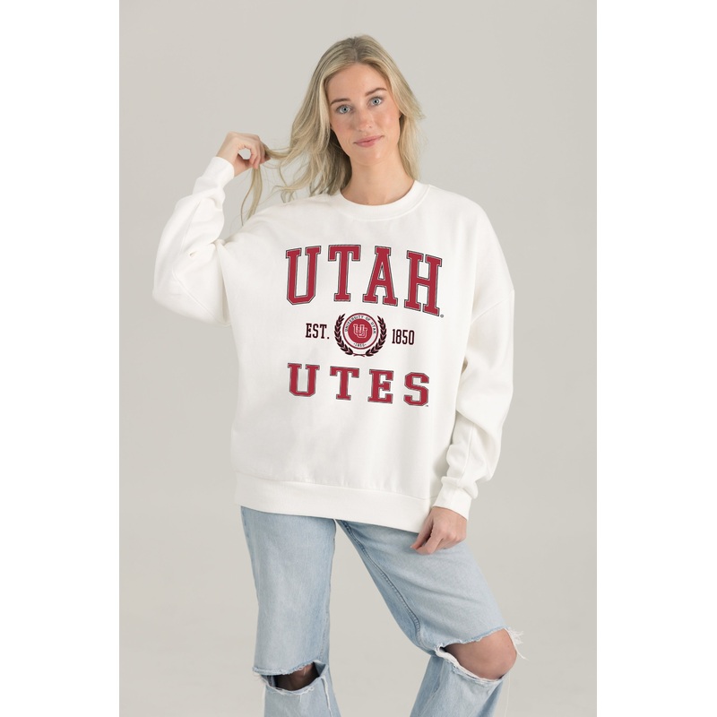 UTAH UTES Timeless Triumph Fleece Crewneck Pullover